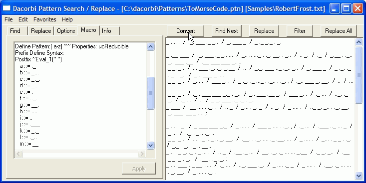 Morse code conversion (after)